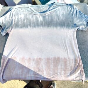 Short-sleeved very thin, Small, pink grey and white, t-shirt by maurices.